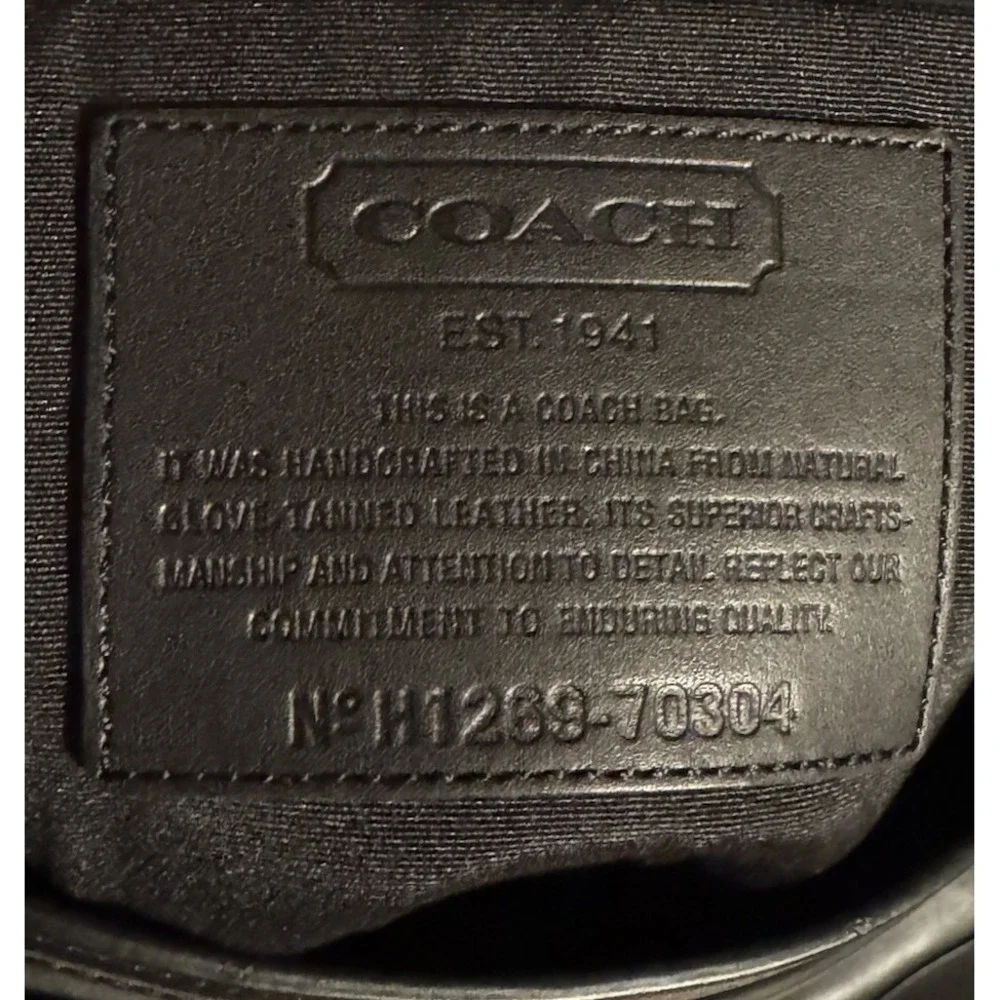 Coach Transatlantic 70304 Leather Briefcase Black Unisex Cary On Bag Luggage